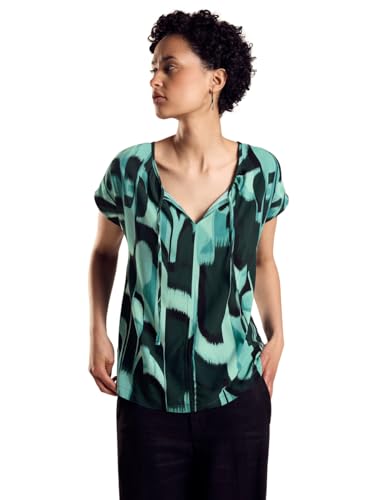 T-shirt Street One anti-froissement en mélange de matériaux taille 38