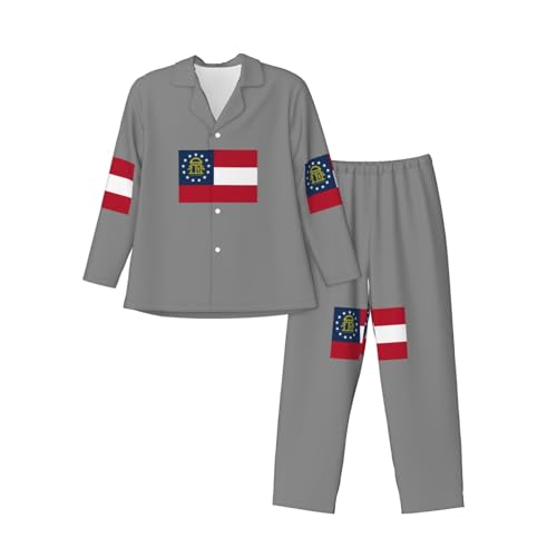 Pyjama homme drapeau Géorgie cadeau idéal vêtement de nuit et tenue décontractée
