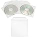 Produktbild 100 Stück CD/DVD/Bluray Schutzhüllen, PP, Transparent Hüllen, Sleeves mit Lasche, Leerhülle, Für Aufbewahrung von CDs DVDs BD Rohlinge, Plastik Tasche mit Klappe, Folien Hülle, Single CD-Sleeve Box