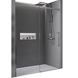 Nischendusche mit Schiebetür Soft-Close DX906 FLEX Chrom - 8 mm Nano Echtglas - Breite wählbar, Breite:1200mm