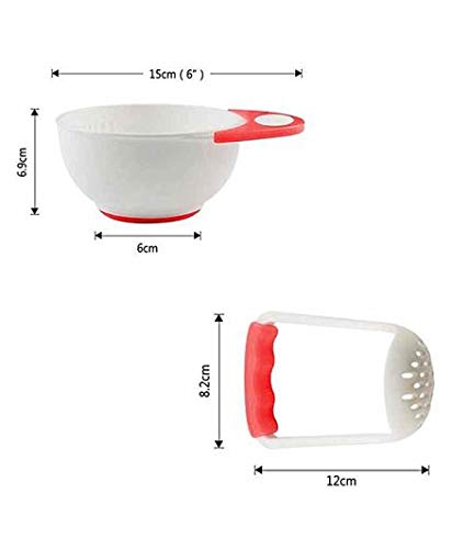 Image of BeeBaby Food Mash & Serve Bowl Set For Baby (Blue)