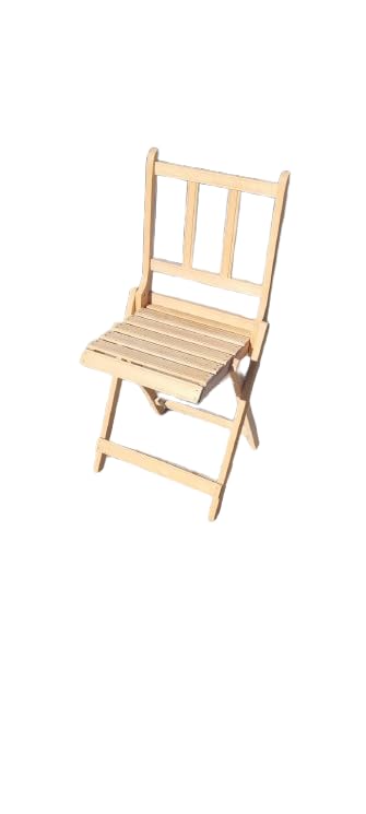 Bioc Natural Silla Plegable de Madera pequeña Estilo Pescador, jardín, Exteriores