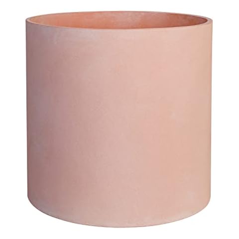 FaithLand Plant Pot 12 inch - Perfectly Fits Mid-Century Modern Plant Stand - Drainage Plug and Drainage Mesh Screen - Terracotta Color Cover