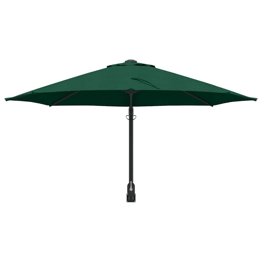 SYDE Zielony parasol ogrodowy 248 x 248 x 148 cm poliester i stal