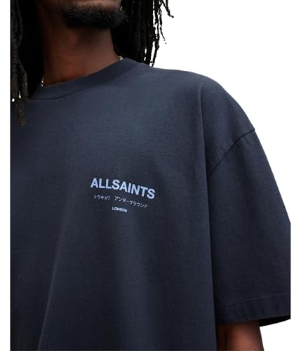 Image of AllSaints Men's Underground Oversized Short Sleeve Crew Neck Shirt