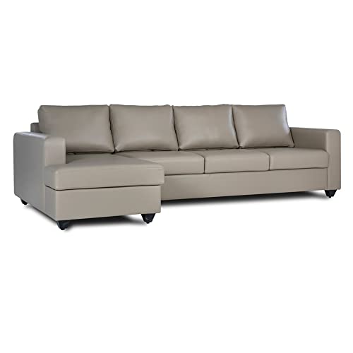 Image of Wakefit Sofa Set | 3 Year Warranty | Sofa 3 Seater, 3 Seater Sofa for Living Room, Wooden Sofa Set, 3 Seater + Left Aligned, Sofa for Living Room - Napper(Jindal : Cappuccino)