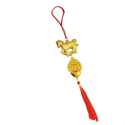 2026 Year of The Horse Wall Hanging Ornament Chinese New Year Red Gold Lucky Decoration Housewarming Gifts〔2025E〕 Lunar New Year Decorations(B27)