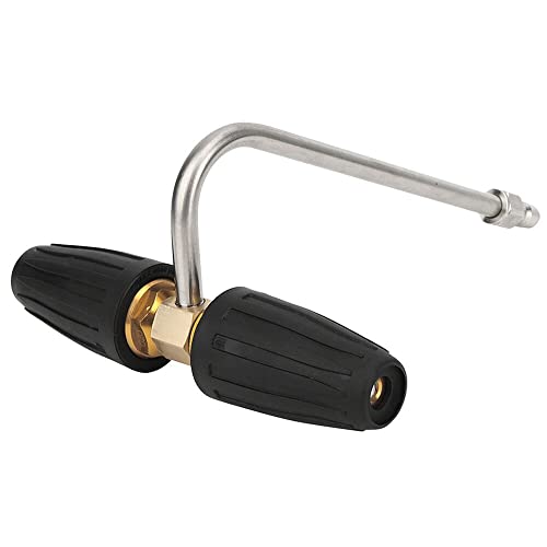 YoTmake - Pressure Washer Gutter Cleaner Tips Turbo Nozzle 2 Rotating Spray Nozzle Attachment for Pressure Washer 3300 PSI 1/4 Inch Quick Connection