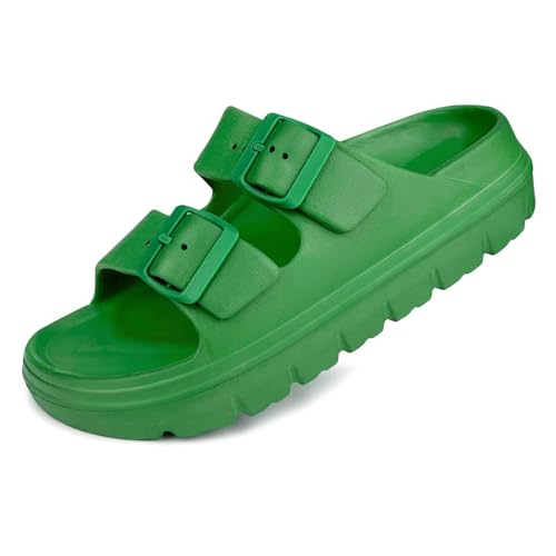 Women Platform Sandals with Arch Support, Adjusetable Buckles Chunky Eva Slides for Woman, Comfortable Lightweight Summer Sandal for Beach,Walking,Sandalias de Plataforma Para Mujer