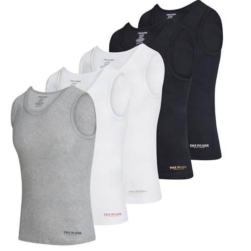 Débardeurs True Religion homme en coton côtelé classique lot de 5 pièces