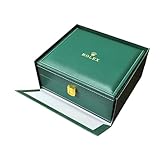 ROUREOX Scatola Orologi Similpelle Verde Slot Singolo Custodia Conservazione Set Imballaggio Completo per Rolex