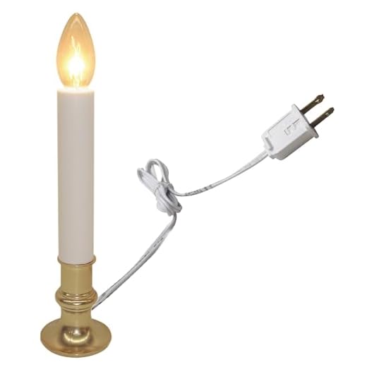Brite Star 10" Lamp AC Candle, H, White