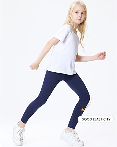 Domee Girls Cotton Leggings Full Length Solid Pants Pack of 33