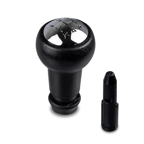 Suysion Pommeau de Levier de Vitesse 5 Vitesses avec Adaptateur, Compatible avec Peugeot 106 107 206 207 306 307 308 407 408 508 3008 et Citroën C2 C3 C4...