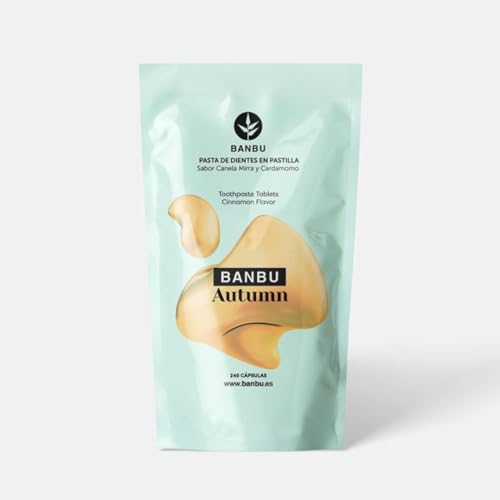 Pasta de Dientes en Pastillas AUTUMN | Sabor Canela Mirra y Cardamomo | 240 Cápsulas | Natural | BANBU