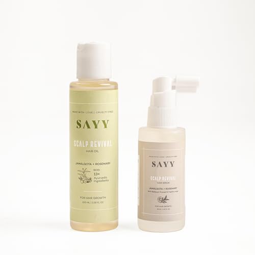 Image of SAYY Scalp Revival Hair Serum 50 ML and Rosemary Oil 100 ML Combo