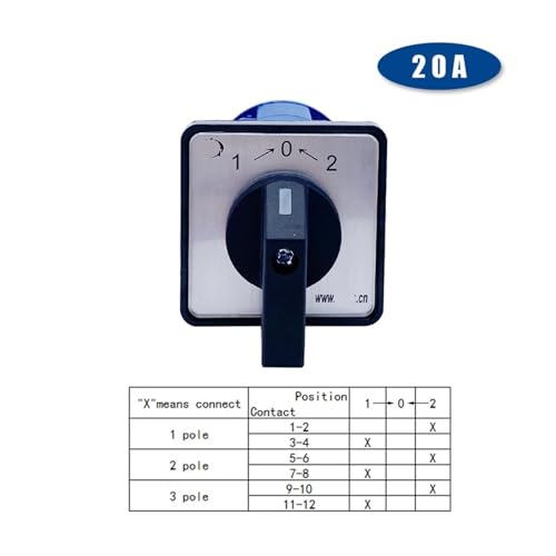 Interrupteur de conversion LW26-20/3 inverseur biphasé 20A triphasé 380V