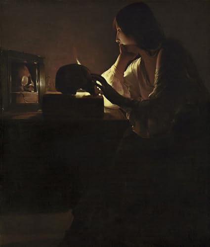Tableau Georges De La Tour La Madeleine repentante pour personnaliser un grand mur vide 60x90