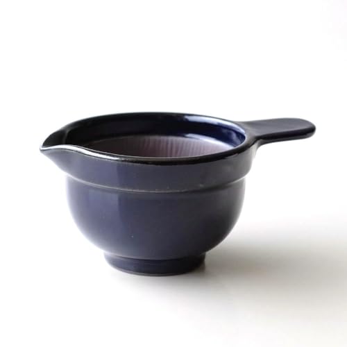 納豆用 納豆 納豆鉢 まぜ鉢 陶器 おしゃれ 取っ手付き 萬古焼 日本製 和風 和食器 焼き物 注ぎやすい 片口付き シンプル なっとう鉢 小ぶり (C)