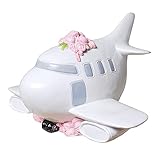 Ahorrar es muy divertido. Decorado con la fantástica hucha en forma de avión de boda con rosas