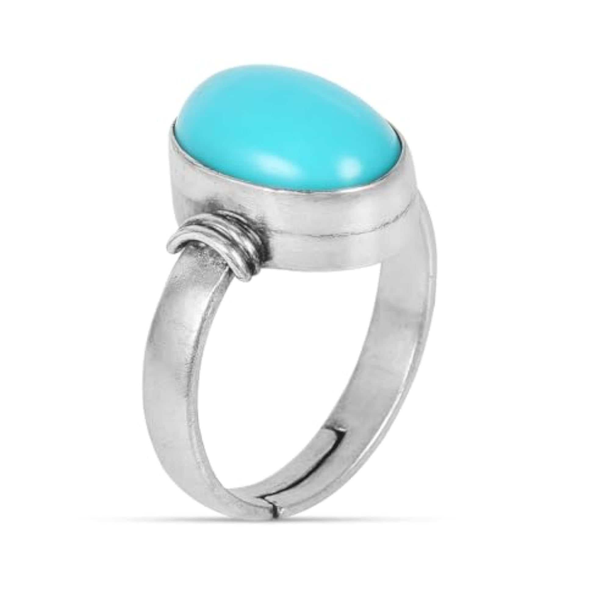 Men's 8.25 Ratti Firoza Turquoise Stone Adjustable Ring
