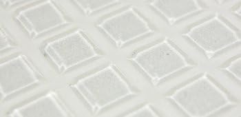 West Florida Components Self-Adhesive Rubber Feet - Clear Square (2.5mm x 10.22mm/.1" x .4" x .4") 100