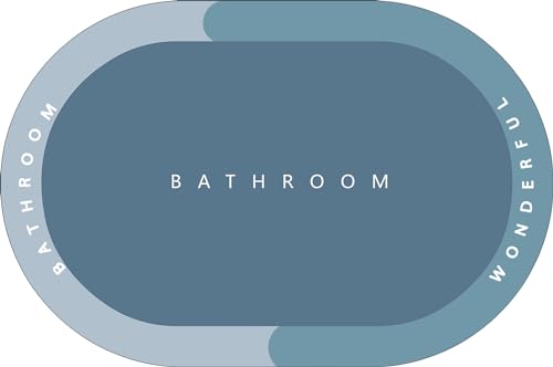 STATUS CONTRACT Blue Bathroom Water Absorbing Mat, Non Slip Mat For Bathroom Quick Dry Dirt Barrier Rubber Backed Anti-Slip Floor Mat For Rs. 179 @ 64 %