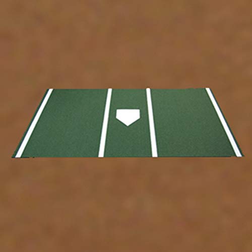 Trigon Sports Pro Baseball Turf Home Plate Mat, 6' x 12', Green