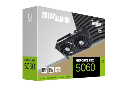 Image of ZOTAC Gaming Geforce RTX 5060 Twin Edge Plus Graphics Card - Black | 8 GB | DLSS 4.5 | GDDR7 | PCIE 5.0 | SFF Ready | 3840 CUDA Cores | ZT-B50600E2-10M | Only Graphics Card with 5 Year Warranty