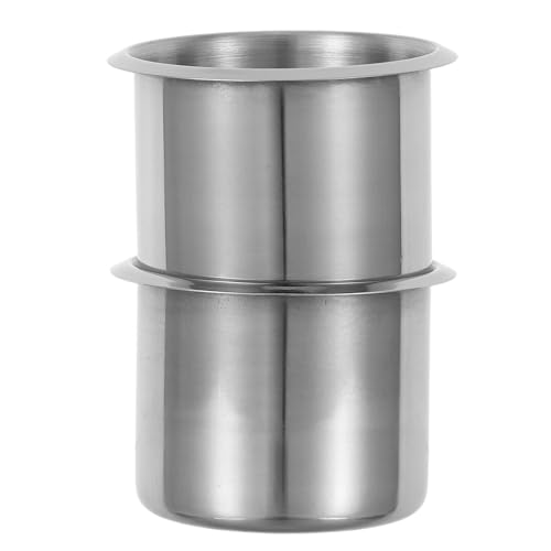 Healvian Portavasos Portátil para Furgoneta 2 Unidades de Acero Inoxidable Inserto Empotrado para Portabebidas en Autocaravana Organizador Seguro para Coche Sofá y Apoyabrazos Uso en