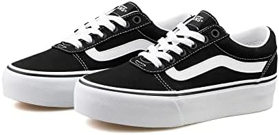 Vans Women's Ward Platform Low-Top Sneakers, Black ((Canvas) Black/White 187), 7.5 | Image 2