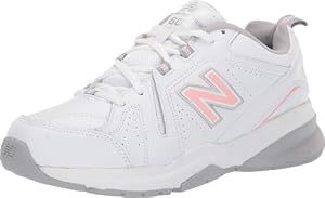 New Balance Women's 608 V5 Cross Trainer, White/Pink, 7 UK Wide