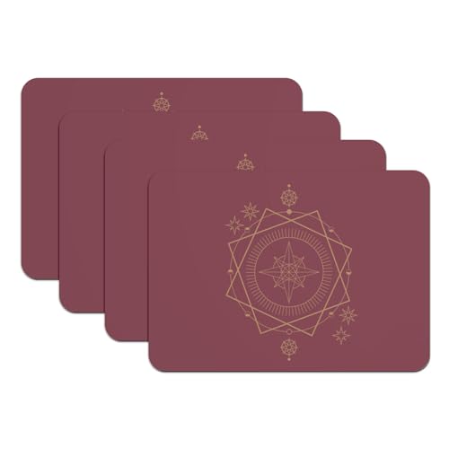 Sets de table ciel astrologie rouge pour repas et soirées ésotériques - 2