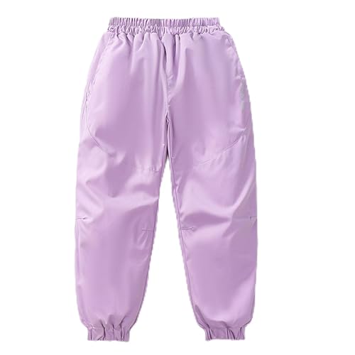 Boys Cargo Pants Casual Solid Color Elastic Waist Trousers Soft Comfy Lounge Warm Outdoor Winter Sweatpants 4-15Y