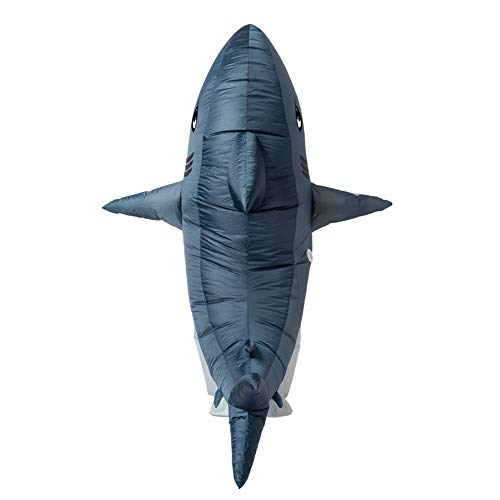 Spooktacular Creations Adult Inflatable Shark Costume, Realistic Gray Shark Blow-up Suit, Full Body Deluxe Halloween Animal Inflatable Costume - Image 4