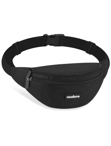MOCOCITO Riñonera Hombre Mujer, Riñonera Impermeable Bolso de Cintura Deportiva con Cinturón Ajustable, Bolsos Bandolera para Entrenamiento, Viaje, Casual, Correr, Senderismo, Moto