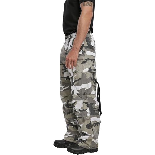 Individual WEAR Men's M65 Cotton Loose-Fit Vintage Washed Look Multi Pocket Casual Cargo Pants with Drawstring Legs3