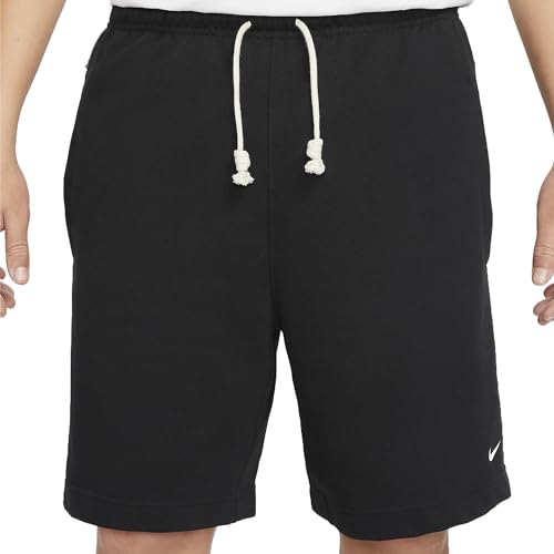 Nike Standard Issue Men's Dri-FIT 8" Basketball Shorts Men's 8 French Terry Basketball Shorts Adult DQ5712-010, Black/Pale Ivory, Medium