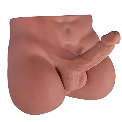 Image of ferch Realistic Sex Doll for Women, Unisex Masturbator Love Doll with Flexible Dildo and Tight Anal Entry, Adult Sex Toys Men - 12.2 x10.3 inch, Brown