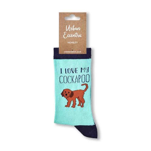 Urban Eccentric Calcetines unisex I Love My Cockapoo | Regalo | 1 par | Calcetines ricos de algodón | Calcetines premium | Novedad | Regalos (mujeres 4-8), MUJER 4 - 8, 4-8