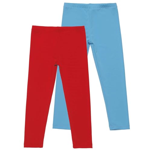 2-Pack Girls' Basic Solid Color Leggings Footless Dance Tights