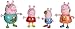 Peppa Pig Muddy Puddles Family 4-Figure Pack - Includes Peppa, George, Mummy & Daddy Pig - Toy Gift for Kids - Ages 3+