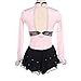 Kmeruoys Women's Girls' Figure Skating Costume Ice Roller Skating Competition Dance Wear (Color : Pink, Size : 155CM)