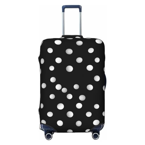 Black White Polka Dots Luggage Cover for Suitcase, Washable Suitcase Protector Fits 18-32 Inch Anti-scratch Suitcase Cover Carry on Luggage Sleeve Travel Baggage Cover