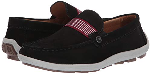 Driver Club Usa Unisex Boys/Girls Leather Luxury Fashion Driving Loafer With Grow Grain Detail, Black Nubuck, 1 M Us Little Kid #TOP6