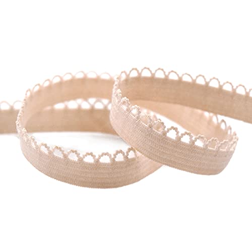 Bristlegrass PJ-ZD0212-5/50 Picot Loop Elastic Band For Sewing 3/8 Inch 10Mm Roll Spool Decorative Frilly Lace Stretchy Ribbon For Lingerie Underwear Sewing Trim  thumb #5