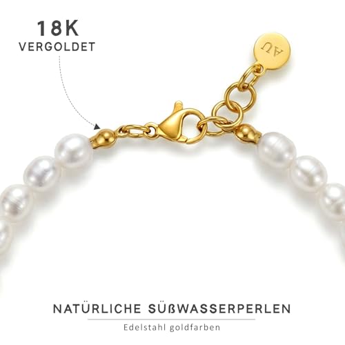 Bracelet perles d'eau douce uniques et acier inoxydable 316L durable - 4