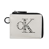 Calvin Klein Men's RFID Half Zip Around Card Case Wallet, Grey, One Size