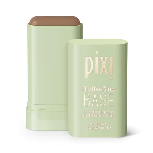 Pixi Beauty On-the-Glow Base| Tinted Moisturizer Foundation Stick | Mahogany: Deep brown, warm shade| 0.6 oz / 19g