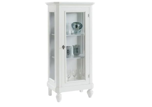 Vicentini arreda VETRINETTA CIPOLLA IN LEGNO SHABBY CHIC BIANCO
